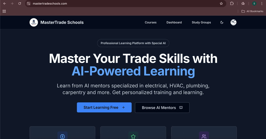 MasterTrade Schools Learning Platform